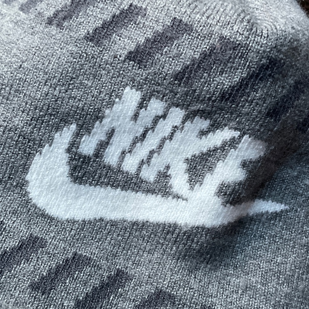 Nike Kids Gray Pom-Pom Knit Beanie - Picture 2 of 6